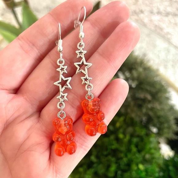 Star Gummy Bear Earrings - Picture 3 of 5
